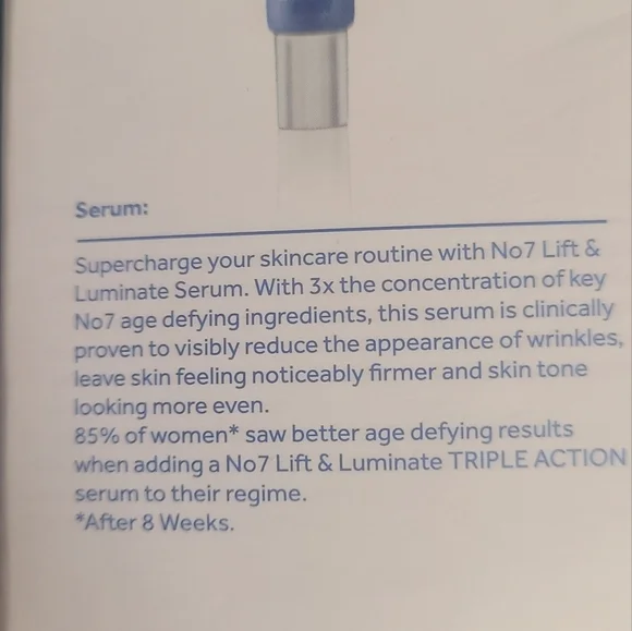 No7 LIFT LUMINATE TRIPLE ACTION ANTI AGING SKINCARE SYSTEM SET hp 5x ๐ฅ๐ฅ๐ฅ๐ฅ - Picture 4 of 7